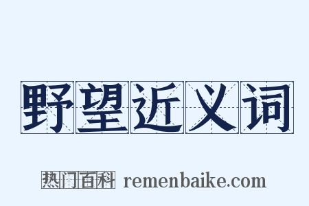 野望近义词是什么意思的图片